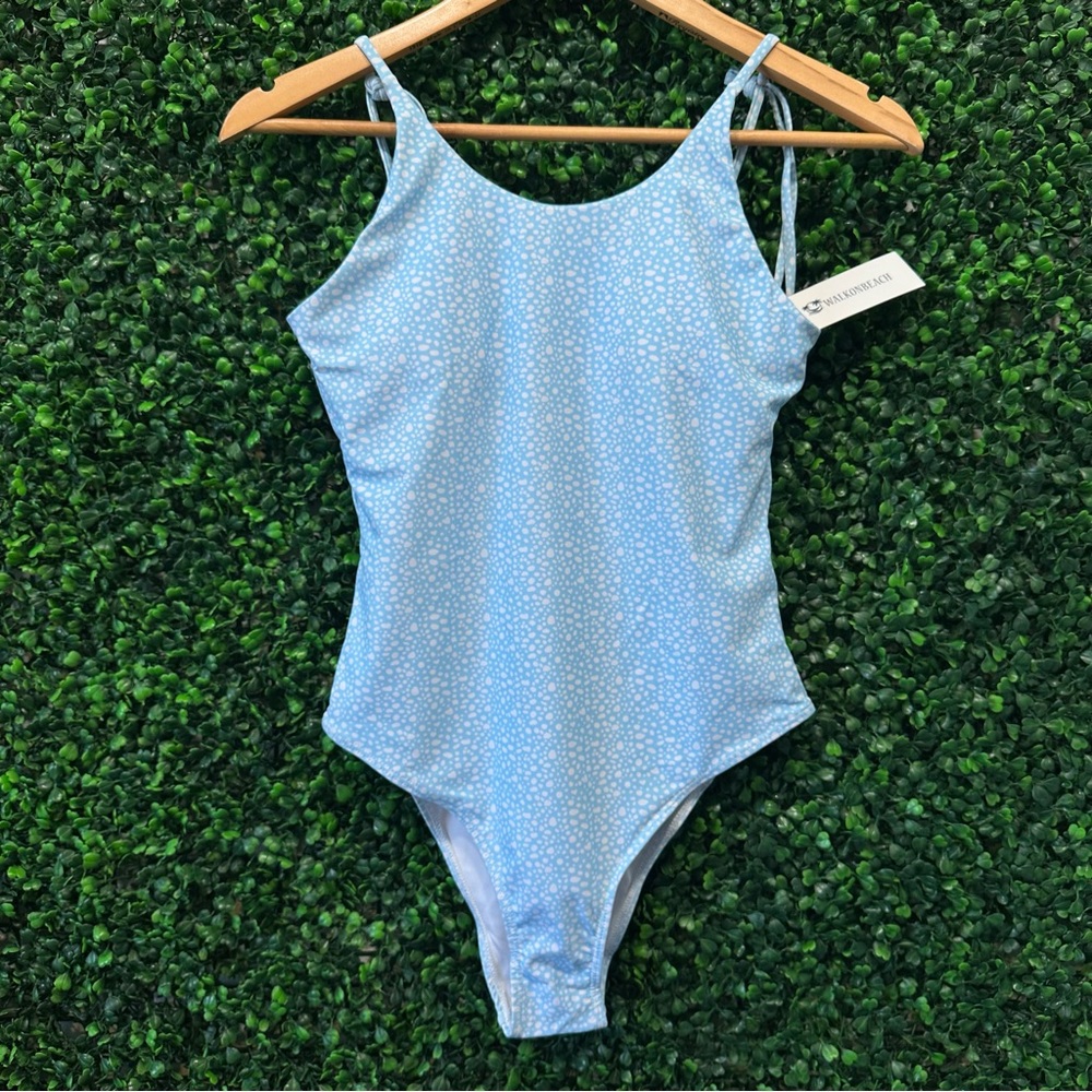 Blue Floral Women's One Piece Swimsuit